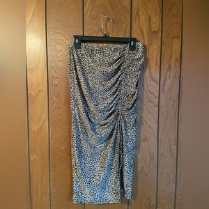 Maternity skirt (tiny cheetah print pattern)